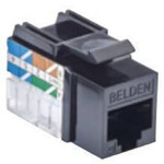 Информационная розетка Belden WireNET UTP Modular Jack KeyConnect CAT5E, Black (CU-JU5BK)