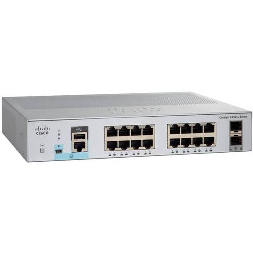 Коммутатор Cisco Catalyst 2960L 16 port GigE, 2 x 1G SFP, LAN Lite (WS-C2960L-16TS-LL)