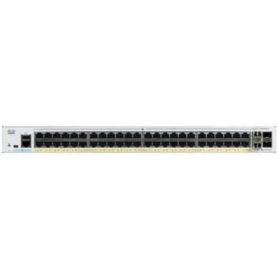 Коммутатор Cisco Catalyst 1000 48 PoE FE, 2x1G SFP ,2X1G combo (C1000FE-48P-4G-L)
