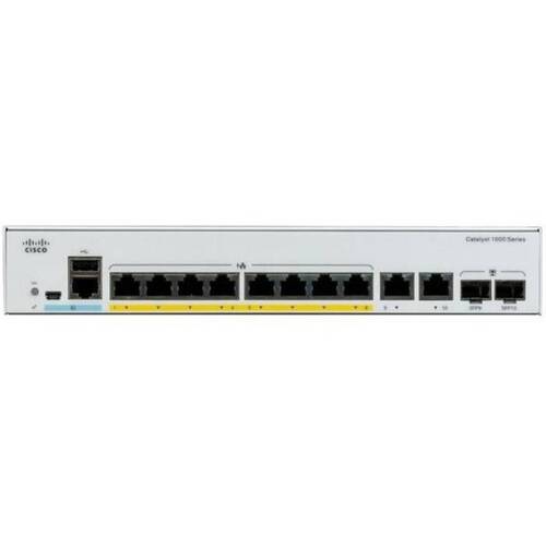 Характеристики Коммутатор Cisco Catalyst 1000 8port GE, POE, 2x1G SFP (C1000-8P-2G-L)