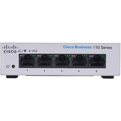 Характеристики Коммутатор Cisco CBS110 Unmanaged 5-port GE, Desktop, Ext PS (CBS110-5T-D-EU)