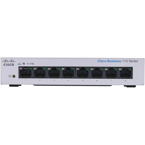 Коммутатор Cisco CBS110 Unmanaged 8-port GE, Desktop, Ext PS (CBS110-8T-D-EU)