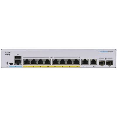 Характеристики Коммутатор Cisco CBS250 Smart 8-port GE, Full PoE, Ext PS, 2x1G Combo (CBS250-8FP-E-2G-EU)