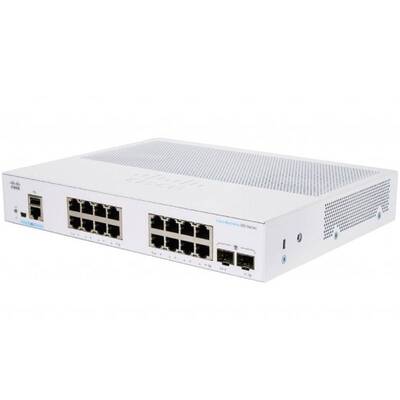 Характеристики Коммутатор Cisco CBS350 Managed 16-port GE, Ext PS, 2x1G SFP (CBS350-16T-E-2G-EU)