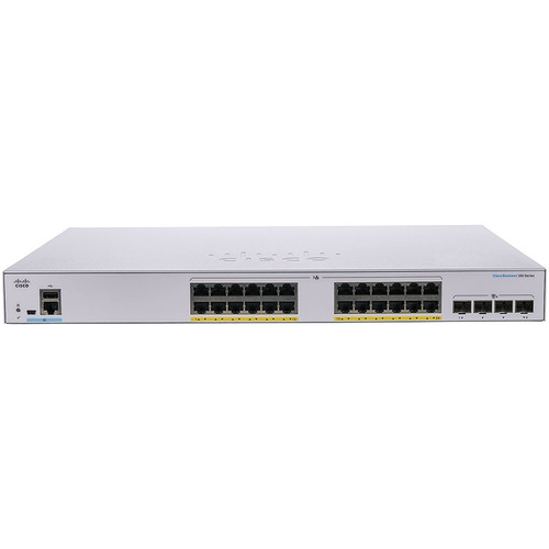 Коммутатор Cisco CBS350 Managed 24-port GE, PoE, 4x10G SFP+ (CBS350-24P-4X-EU)