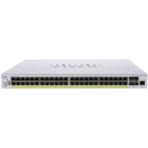 Коммутатор Cisco CBS350 Managed 48-port GE, PoE, 4x10G SFP+ (CBS350-48P-4X-EU)