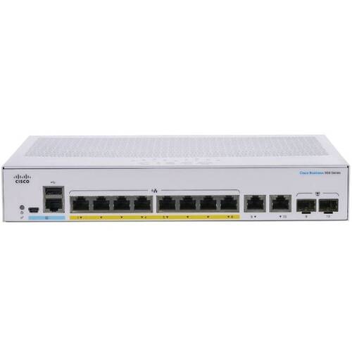 Коммутатор Cisco CBS350 Managed 8-port GE, Full PoE, 2x1G Combo (CBS350-8FP-2G-EU)