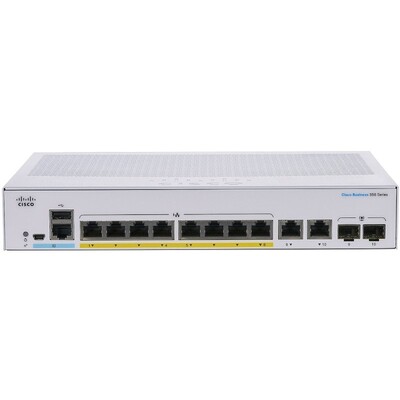 Характеристики Коммутатор Cisco CBS350 Managed 8-port GE, PoE, 2x1G Combo (CBS350-8P-2G-EU)