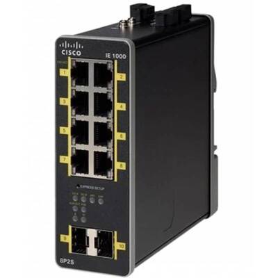 Характеристики Коммутатор Cisco Catalyst IE-1000 GUI based L2 PoE switch, 2 GE SFP, 8 FE copper ports (IE-1000-8P2S-LM)