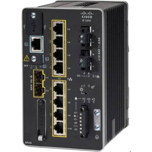 Характеристики Коммутатор Cisco Catalyst IE3200 Rugged Series Fixed System PoE NPE, NE (IE-3200-8P2S-RE)