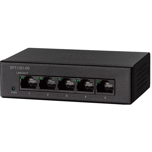 Характеристики Коммутатор Cisco SF110D-05 5-Port 10/100 Desktop Switch (SF110D-05-EU)