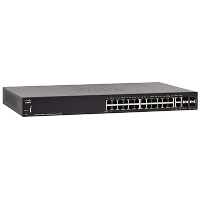 Характеристики Коммутатор Cisco SF250-24P 24-Port 10/100 PoE Smart Switch (SF250-24P-K9-EU)