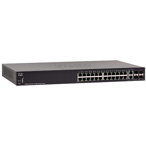 Коммутатор Cisco SF250-24P 24-Port 10/100 PoE Smart Switch (SF250-24P-K9-EU)