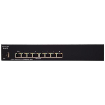 Характеристики Коммутатор Cisco SF350-08 8-port 10/100 Managed Switch (SF350-08-K9-EU)