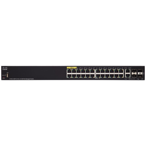 Характеристики Коммутатор Cisco SF350-24MP 24-port 10/100 Max PoE Managed Switch (SF350-24MP-K9-EU)