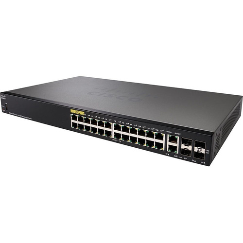 Коммутатор Cisco SF350-24P 24-port 10/100 POE Managed Switch (SF350-24P-K9-EU)