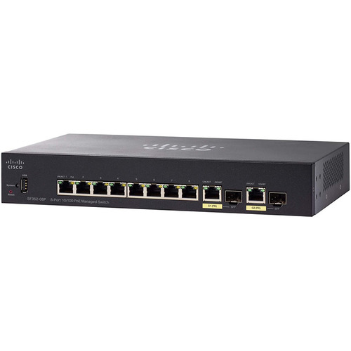 Характеристики Коммутатор Cisco SF352-08P 8-port 10/100 POE Managed Switch (SF352-08P-K9-EU)