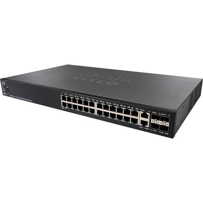 Характеристики Коммутатор Cisco SF550X-24P 24-port 10/100 PoE Stackable Switch (SF550X-24P-K9-EU)