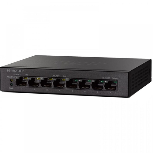 Коммутатор Cisco SG110D-08HP 8-Port PoE Gigabit Desktop Switch (SG110D-08HP-EU)