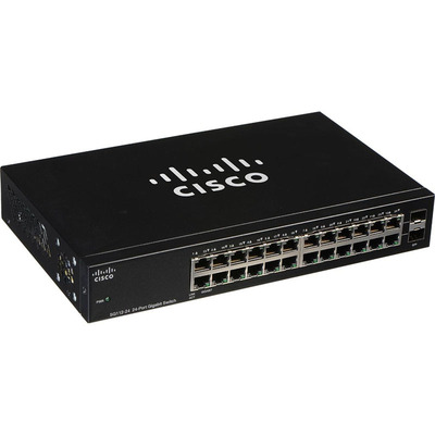 Характеристики Коммутатор Cisco SG112-24 COMPACT 24-port Gig Switch-2 Mini-GBIC Ports (SG112-24-EU)