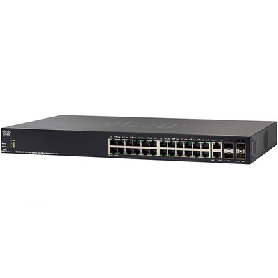 Характеристики Коммутатор Cisco SG250X-24 24-Port Gigabit Smart Switch with 10G Uplinks (SG250X-24-K9-EU)