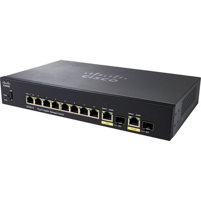 Характеристики Коммутатор Cisco SG350-10 10-port Gigabit Managed Switch (SG350-10-K9-EU)