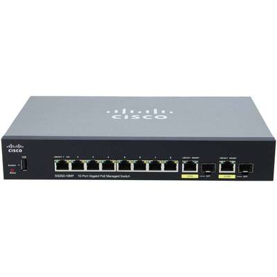 Характеристики Коммутатор Cisco SG350-10MP 10-port Gigabit POE Managed Switch (SG350-10MP-K9-EU)