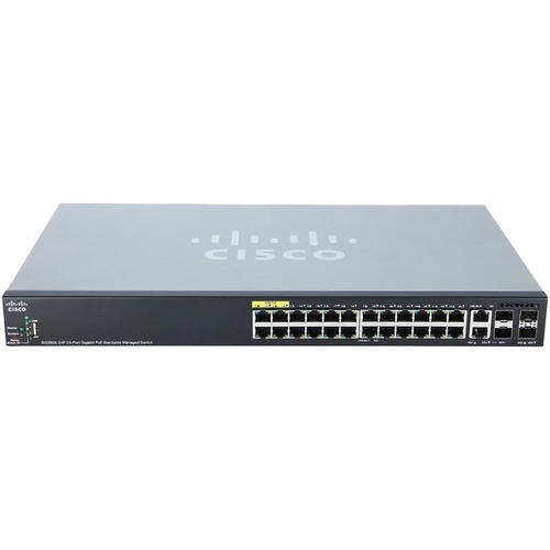 Характеристики Коммутатор Cisco SG350X-24P 24-port Gigabit POE Stackable Switch (SG350X-24P-K9-EU)