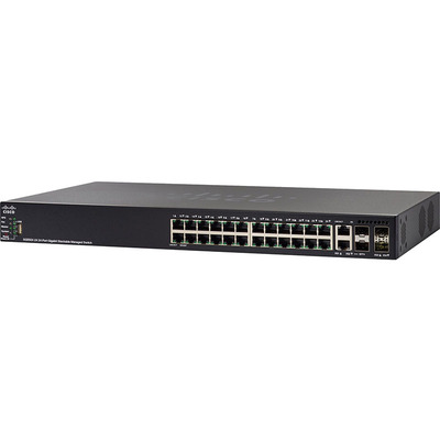 Характеристики Коммутатор Cisco SG550X-24 24-port Gigabit Stackable Switch (SG550X-24-K9-EU)