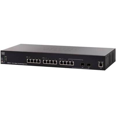 Коммутатор Cisco 12 Port 10GBase-T Stackable Managed Switch (SX350X-12-K9-EU)