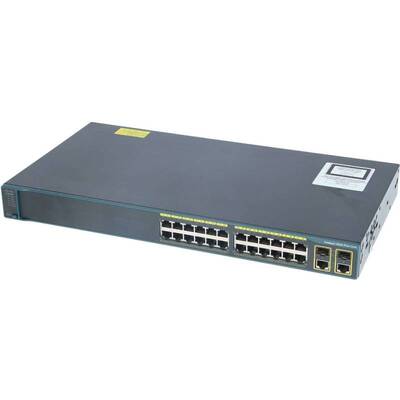 Характеристики Коммутатор Cisco Catalyst 2960 Plus 24 10/100 + 2 T/SFP LAN Lite (WS-C2960+24TC-S)