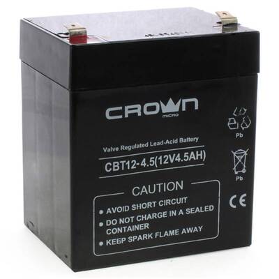 Характеристики Аккумуляторная батарея Crown CBT-12-4.5
