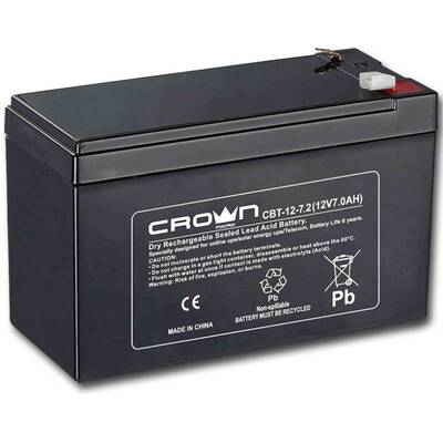 Характеристики Аккумуляторная батарея Crown CBT-12-7.2