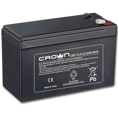 Характеристики Аккумуляторная батарея Crown CBT-12-9.2