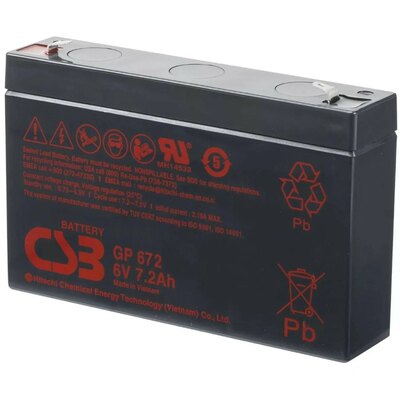 Характеристики Аккумуляторная батарея CSB GP672