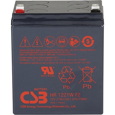 Характеристики Аккумуляторная батарея CSB HR1221W F2