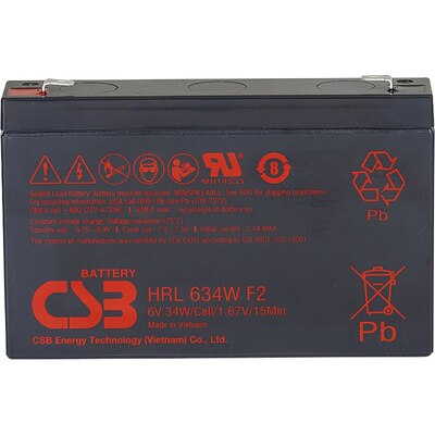 Характеристики Аккумуляторная батарея CSB HRL634W F2 FR