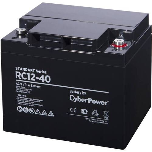 Характеристики Аккумуляторная батарея Cyberpower RC 12-40