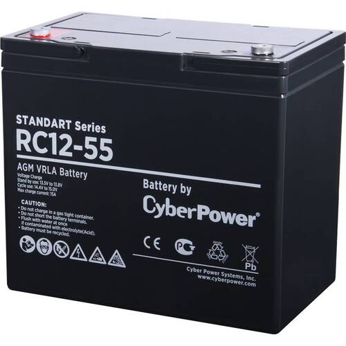 Характеристики Аккумуляторная батарея Cyberpower RC 12-55