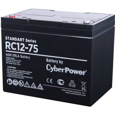 Характеристики Аккумуляторная батарея Cyberpower RC 12-75