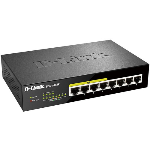 Характеристики Коммутатор D-Link DGS-1008P/E1A