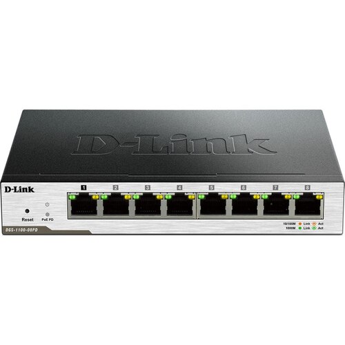 Характеристики Коммутатор D-Link DGS-1100-08PD/B1B