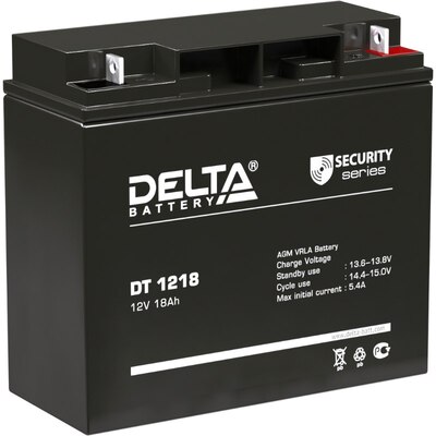 Характеристики Аккумуляторная батарея Delta DT 1218