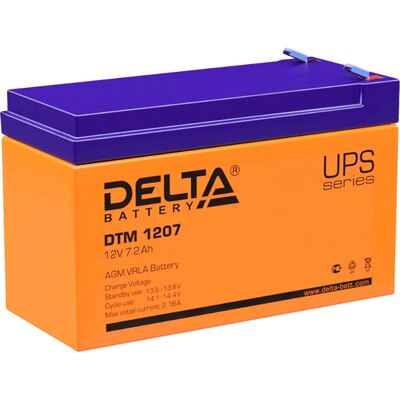 Характеристики Аккумуляторная батарея Delta DTM 1207