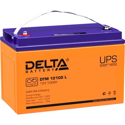Характеристики Аккумуляторная батарея Delta DTM 12100 L