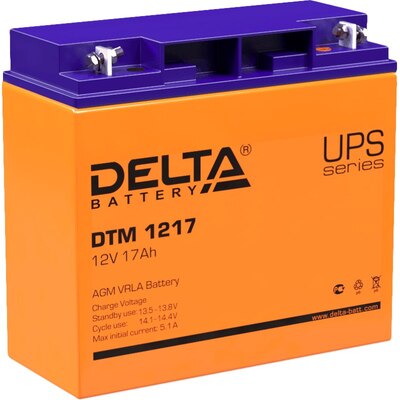 Характеристики Аккумуляторная батарея Delta DTM 1217