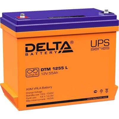 Характеристики Аккумуляторная батарея Delta DTM 1255 L