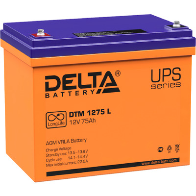 Характеристики Аккумуляторная батарея Delta DTM 1275 L