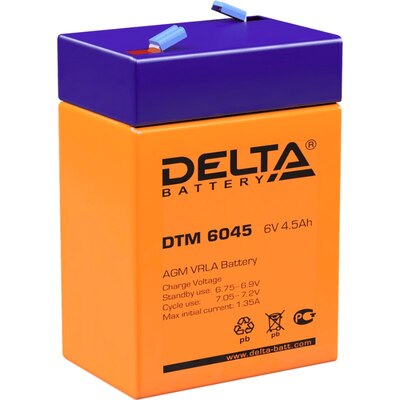 Характеристики Аккумуляторная батарея Delta DTM 6045