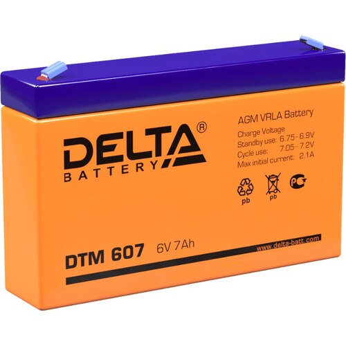 Аккумуляторная батарея Delta DTM 607